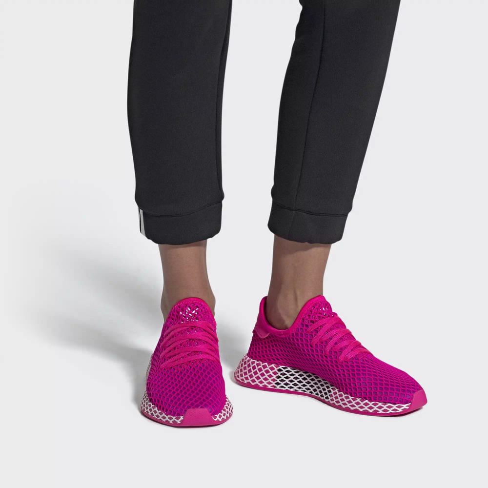 Adidas Deerupt Runner Tenis Rosas Para Mujer (MX-89521)
